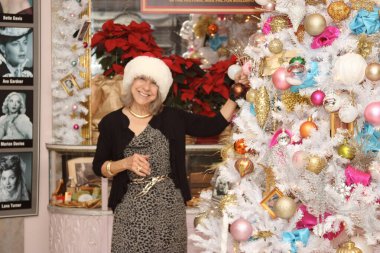 Hollywood, CA - 6 Aralık 2024: Ünlüler, aktörler ve misafirlerin katılımıyla Hollywood Müzesi 'ndeki ağaç budama etkinliği için gelenler. Etkinlikte en sevilen Noel hikayelerinin süslenmesi de yer aldı.