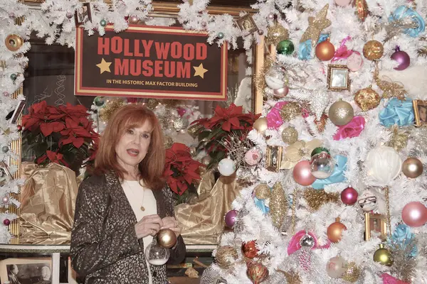 Hollywood, CA - 6 Aralık 2024: Ünlüler, aktörler ve misafirlerin katılımıyla Hollywood Müzesi 'ndeki ağaç budama etkinliği için gelenler. Etkinlikte en sevilen Noel hikayelerinin süslenmesi de yer aldı.