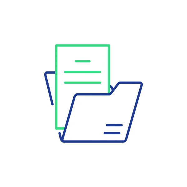 Open Folder Icon Folder Documents — Stock Vector