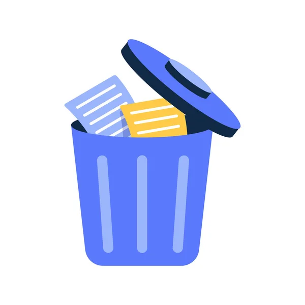 Trash Bin Wheels Full Paper Documentation Need Administrative Overloading Nonworking — Stock Vector