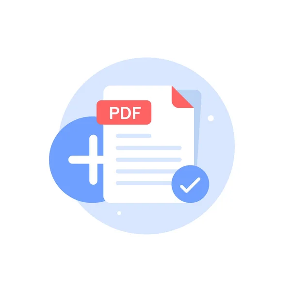 Pdf File Icon Flat Design Graphic Illustration Vector Pdf Icon — Stock Vector
