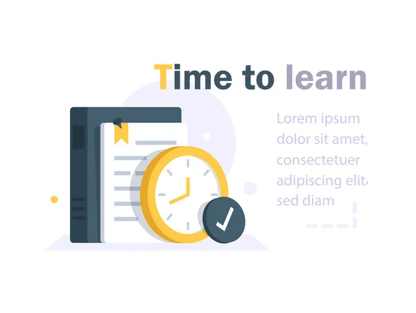 Onderwijs Uur Icon Logo Design Element Tijd Leren — Stockvector