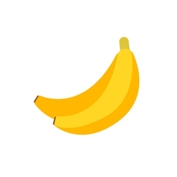 Banana Disegno Piatto Icona Vettoriale Illustrazione — Vettoriale Stock
