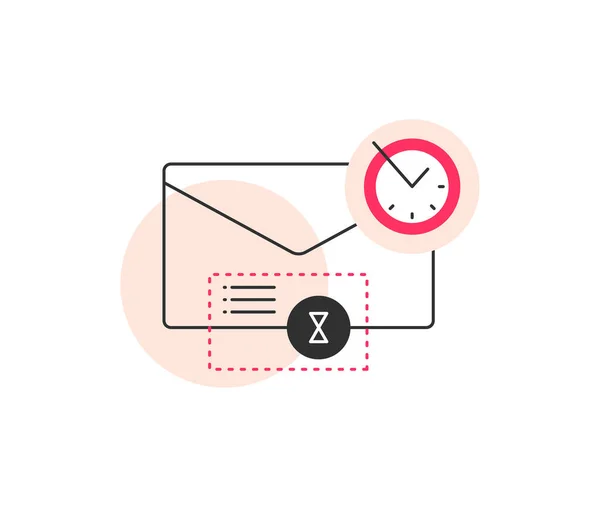 Email Messaggistica Campagna Email Marketing Illustrazione Vettoriale Icona Flat Design — Vettoriale Stock