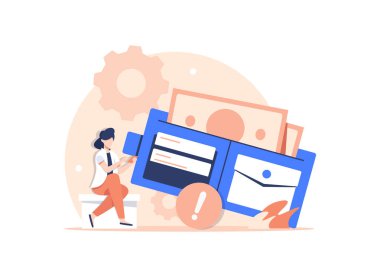 Yatırım planlama konsepti. Vektör pankartı, ikon, illüstrasyon. Yatırımı Kaydet. Strateji ve yatırımdan kazanç