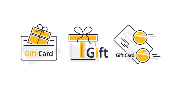 Geschenkkarte Treueprogramm Mehr Rabatt Vergünstigungskonzept Punkte Sammeln Geschenkbox Einlösen — Stockvektor