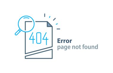 Hata 404 sayfası konsept bulunamadı, web sayfası pankartı, arama sonucu iletisi