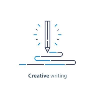 Yaratıcı yazma, kopyalama fikri, içerik yazma, hikaye anlatma kavramı