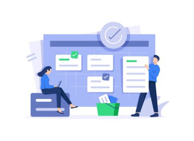 Planlama, kontrol listesi, takvim kullanarak program yapma. İş ve organizasyon kavramı, iş planlama görevleri