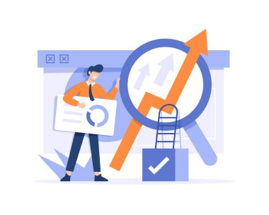 Finansal, finansal grafikleri analiz eden insanlar, en son borsa haberleri ve diğer veriler. Borsa konsepti