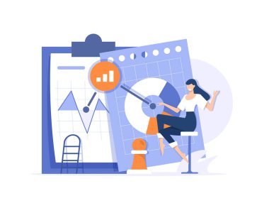 ROI concept, Return on investment, people managing financial chart, profit income, Suitable for web landing page