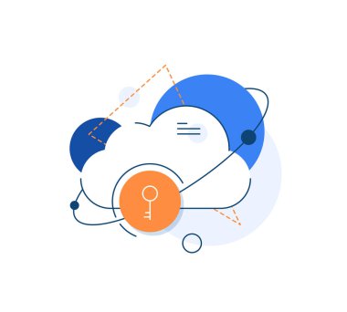 Bulut hesaplama, buluta erişim, tek imza konsepti, SSO aracı, veri koruması, Siber güvenlik ve gizlilik konsepti ile kolayca giriş yap