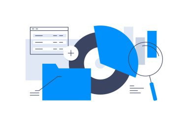 Veri bilimi ve büyük veri, Analiz, Infographic element, Dijital veri işleme
