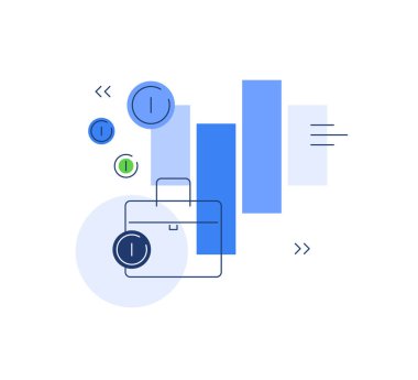 İş adamı portföyü, evrak çantası konsepti, verimli çalışma süreci düzenleme