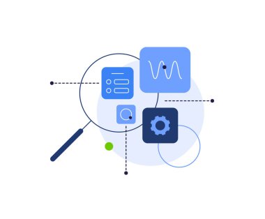 Veri bilimi, Web afişi, sunum slaytı, Loupe wih diyagramı