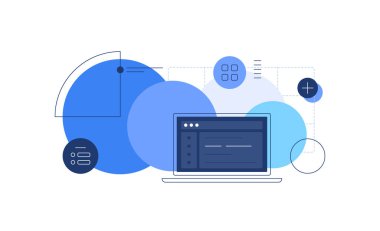 Kontrol paneli ve veri bilimi. Web pankartı, sunum slaytı