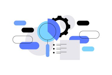 İstatistik ve veri analizi. Soyut web pankartı