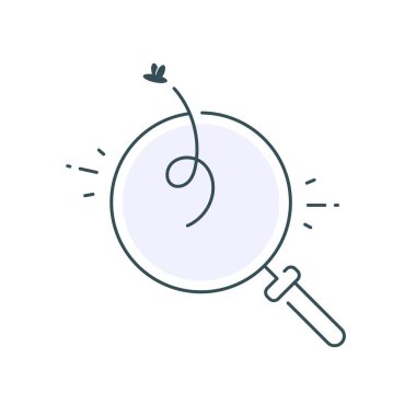 Sonuç bulunamadı veya kayıp arama sonucu konsepti, düz tasarım vektör illüstrasyonu