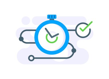 proje zaman çizelgesi konsepti, düz tasarım vektör illüstrasyonu