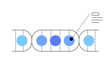 DNA testi. Soyut şema, düz tasarım vektör illüstrasyonu