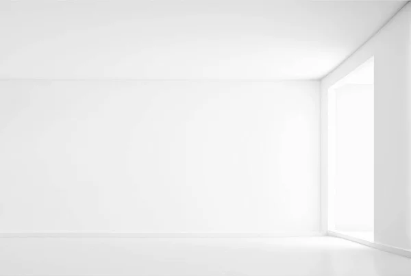 Branco Interior Quarto Fundo Branco Parede Mockup Vazio Paredes Brancas — Fotografia de Stock