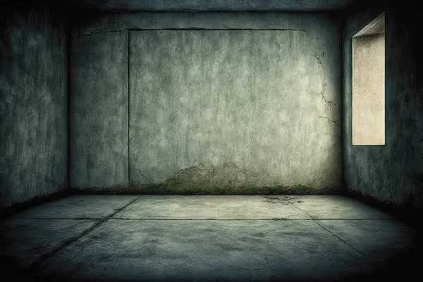Old Room Grungy Concrete Wall Floor Background Empty Old Room — Stock Photo, Image