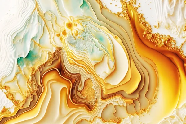 luxury white gold abstract art , resin alcohol ink abstract background, hand painted liquid ink gold splashes effect.