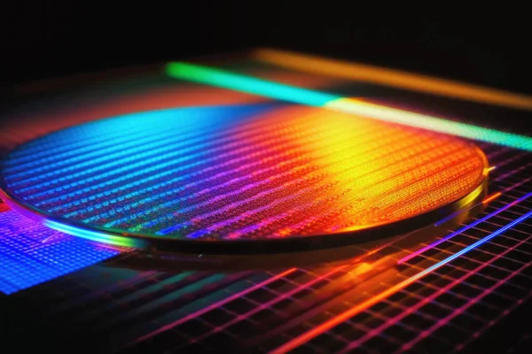 SI wafer,Silicon semiconductor wafer close up background