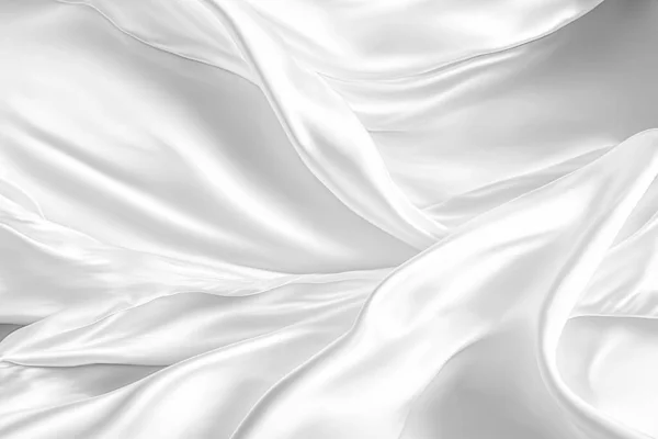 Silk white cloth background texture,smooth fabric minima white background,flowing satin waves background