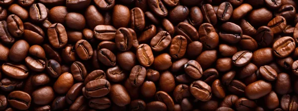 Nahaufnahme Gerösteten Kaffeebohnen Kann Als Kaffee Produkte Hintergrund Als Café — Stockfoto