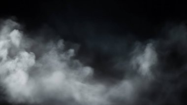 Promosyon, fragman, başlık, metin, açılış arkaplanı için farklı projeler için beyaz duman üzerine gerçekçi duman örtüsü tasarım arka planı.