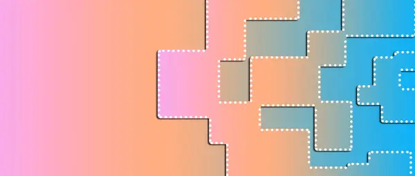 Kapak, sunum afişi, broşür, kapak sayfası kapağı için renkli gradyan modern geometrik desen arka planı.