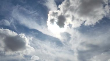 Bulutlu mavi gökyüzü, güzel bulut manzarası