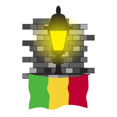 Mali Sokak Lambası Resim Vektörünü Tuğlalıyor