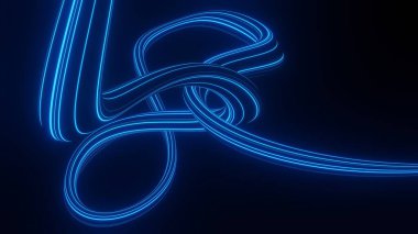 3 boyutlu hareket çizgisi hız ve güç ya da ışık yolları. Kıvrımlı kirişli yüksek hızlı ışık. 5G Teknoloji hızlı ve fütüristik geçmişi var. Soyut hareket bulanıklığı.