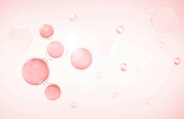 Молекула Эссенции Косметики Коллаген Витамин Сыворотка Воды Увлажнения Химическая Структура — стоковое фото