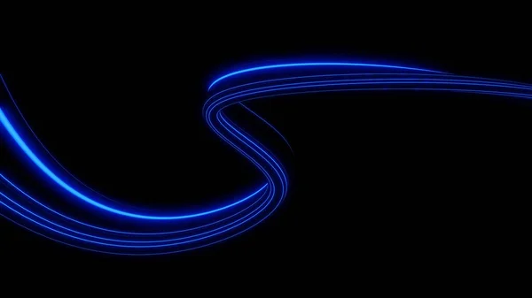 Neon Lichteffekt Glühende Pfade Buntes Licht Bewegungsgeschwindigkeit Hintergrund Bewegung Verschwimmt — Stockfoto