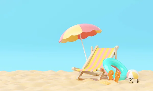 Літній Відпочинок Пляжі Абстрактна Концепція Фону Мінімальний Реалістичний Дисплей Подіум — стокове фото
