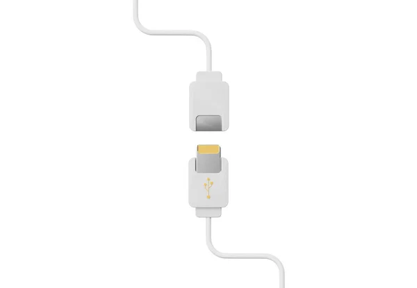 Gjengivelse Minimal Type Elektrisk Plugg Tilkobling Isolert Hvit Bakgrunn Digital – stockfoto
