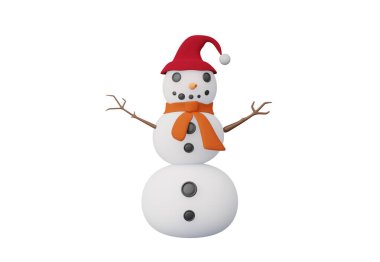 3 boyutlu Noel süslemesi süslemeleri beyaz arkaplanda izole edilmiş, hediye kutusu, Noel topu, altın konfeti, şeker kamışı ve altın yıldız gibi Xmas simgeleri, tebrik kartı tasarımı.