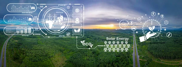 stock image The roads are equipped with solar panels that harness the power of the sun to generate energy reducing the community's dependence on non-renewable resources.