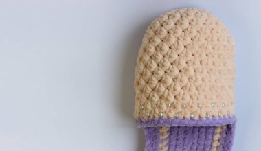 Warm knitted women's slippers. A gift with care. Knitting, hobbies