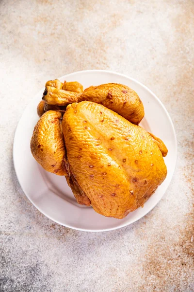 Курица Индейка Запеченные Праздничное Блюдо Птицы Закуски Еда Закуски Диета — стоковое фото