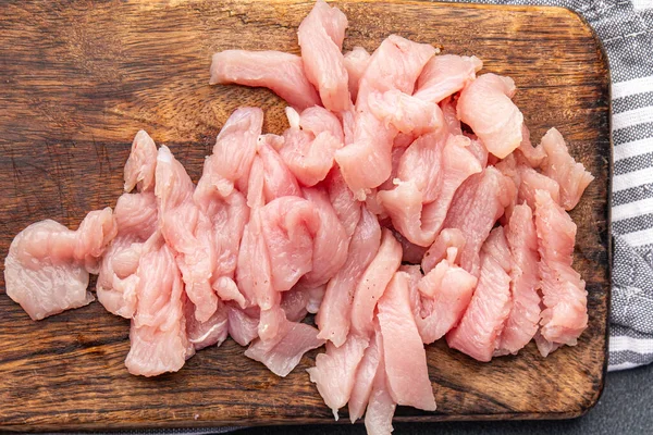 Daging Ayam Kalkun Mentah Unggas Makanan Ringan Segar Makanan Sehat — Stok Foto