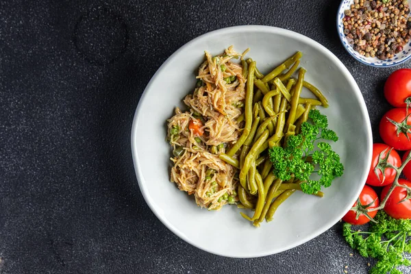 stock image rice noodles and green beans vegetables asian food delicious snack healthy meal food snack on the table copy space food background rustic top view