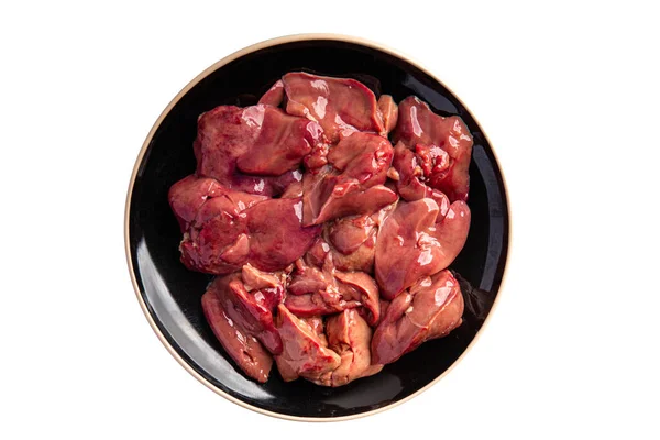 Kyckling Lever Slaktbiprodukter Måltid Mat Mellanmål Bordet Kopia Utrymme Mat — Stockfoto