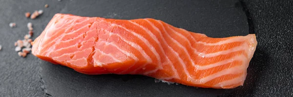 Lax Färsk Röd Fisk Skaldjur Filé Färsk Hälsosam Måltid Mat — Stockfoto