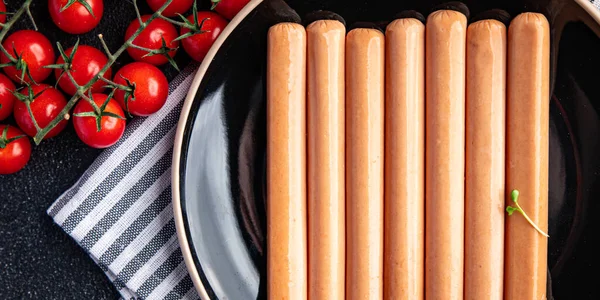 sausages soy no meat vegetarian fresh healthy meal food snack on the table copy space food background rustic top view keto or paleo diet veggie vegan food