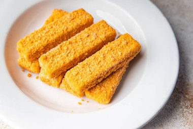 fish sticks sea fish in breadcrumbs fast food healthy meal food snack on the table copy space food background rustic top view