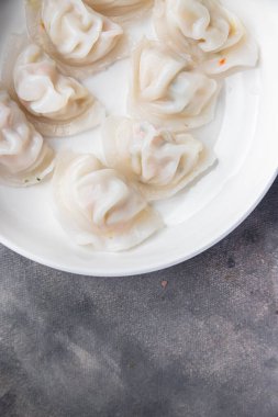 dim sum Chinese dumplings healthy meal food snack on the table copy space food background rustic top view